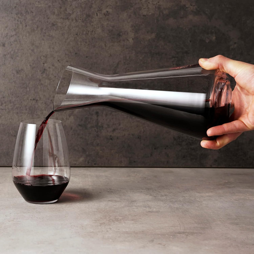 Style Crystal Wine Decanter, Elegant Carafe for Red and White Wine, Modern Glass Pitcher Gifts, Housewarming, Hosting