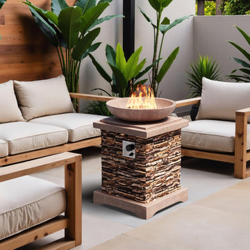 Outdoor Propane Fire Pit, Gas Fire Pit for Outside Patio