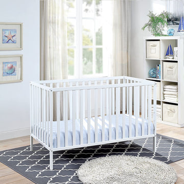 3 in 1 Convertible Baby Crib, White