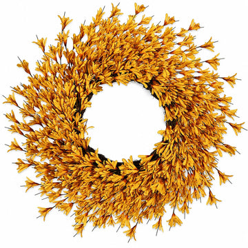 26 Inch Large Golden Yellow Fall Wreaths for Front Door, Fall Door Wreath
