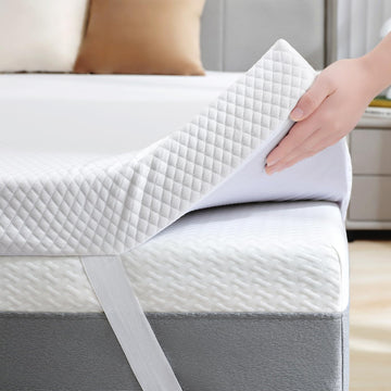 3 Inch Gel Memory Foam Mattress Topper Queen Size, Ventilated High Density Pad for Back Pain, Bed Topper with
