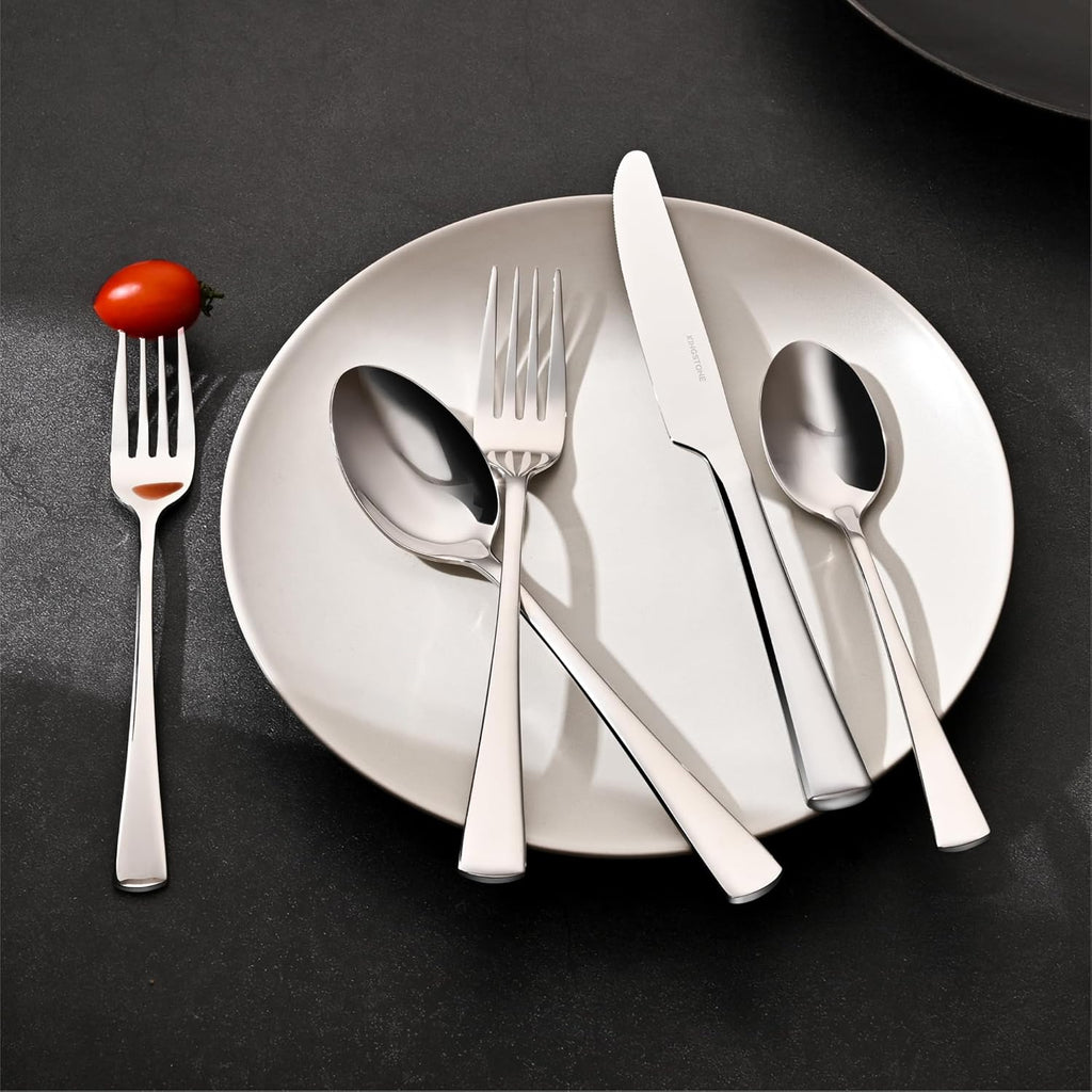Silverware Set for 8, 40-Piece Forged 18/10 Stainless Steel Flatware Set, Mirror Finish Cutlery Set Dishwasher Safe