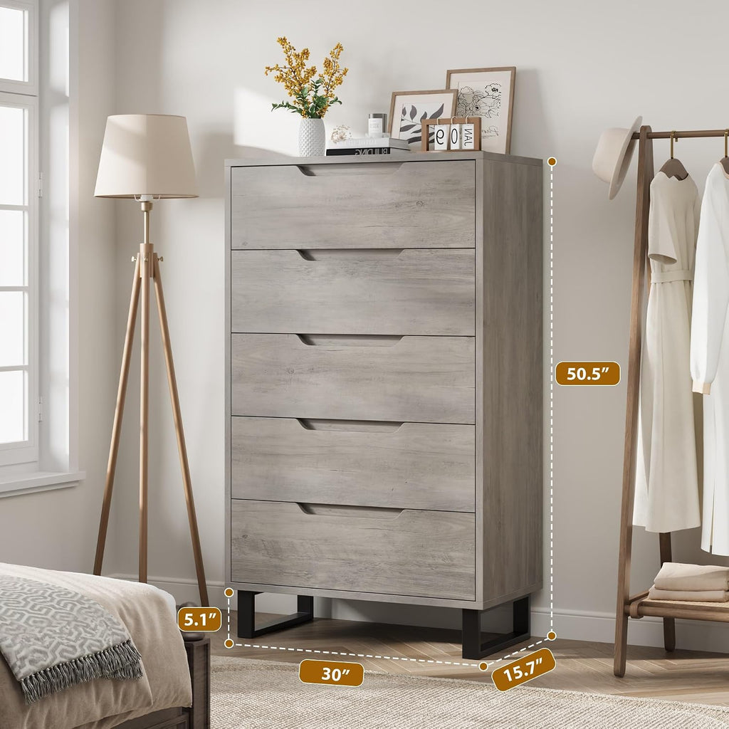 5 Dresser , 50.5" Vertical Dresser Drawer with Storage | dresser , freestanding vertical drawer with storage, wooden