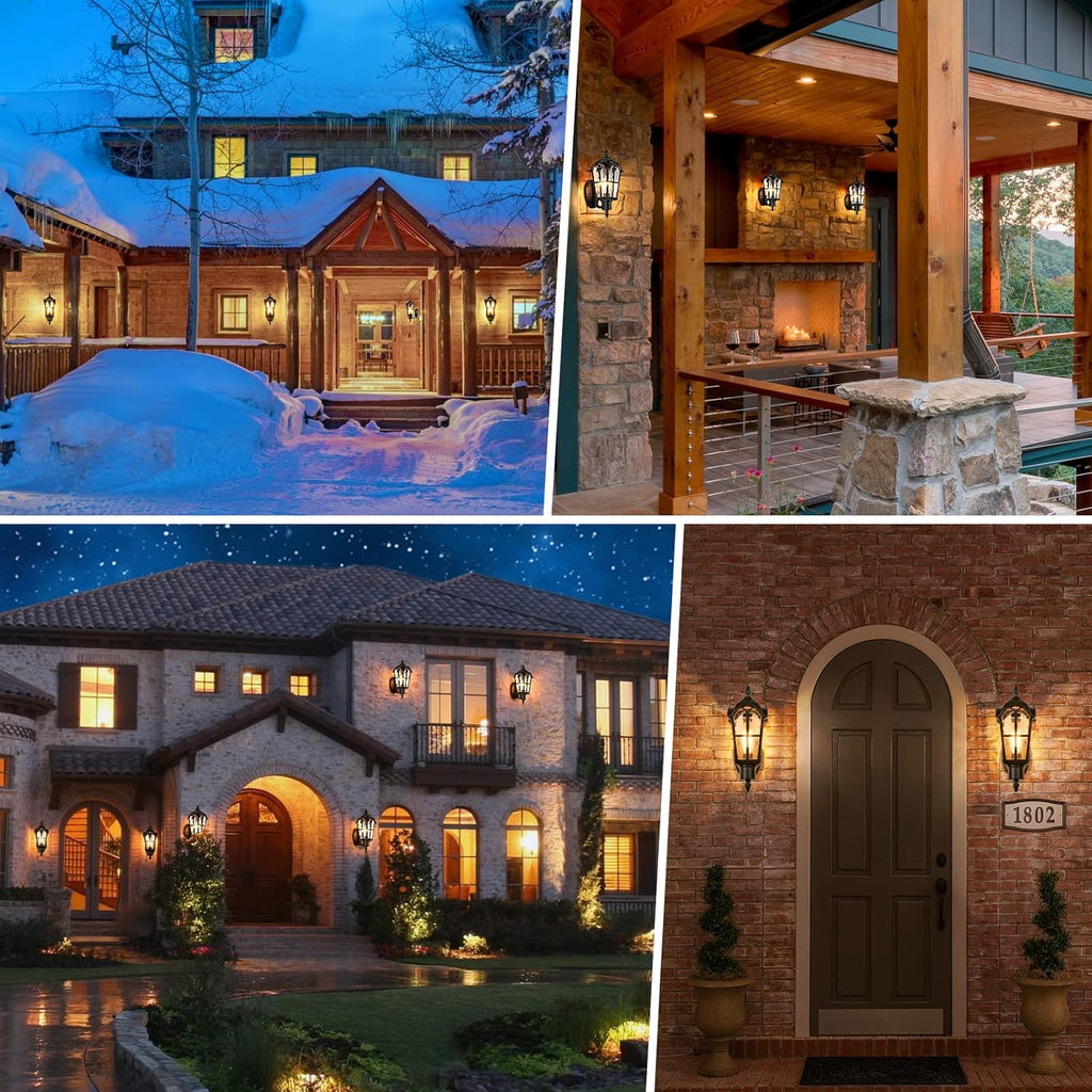 Outdoor Wall Light Fixtures Wall Mounted, Exterior Waterproof Porch Lights Wall Lanterns