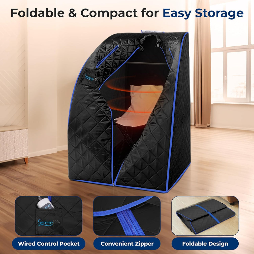Compact & Portable Infrared Steam Sauna, Personal Spa Style Sauna for at-Home Relaxation and Rejuvenation