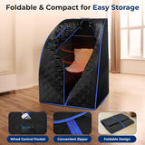 SereneLife Compact & Portable Infrared Steam Sauna, Personal Spa Style Sauna for at-Home Relaxation and Rejuvenation