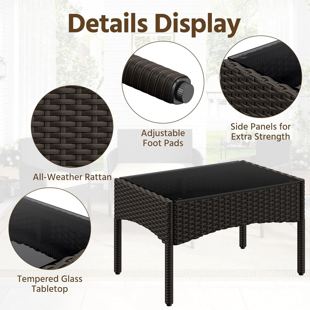 Patio Furniture Set 4 Pieces Conversation Sets
