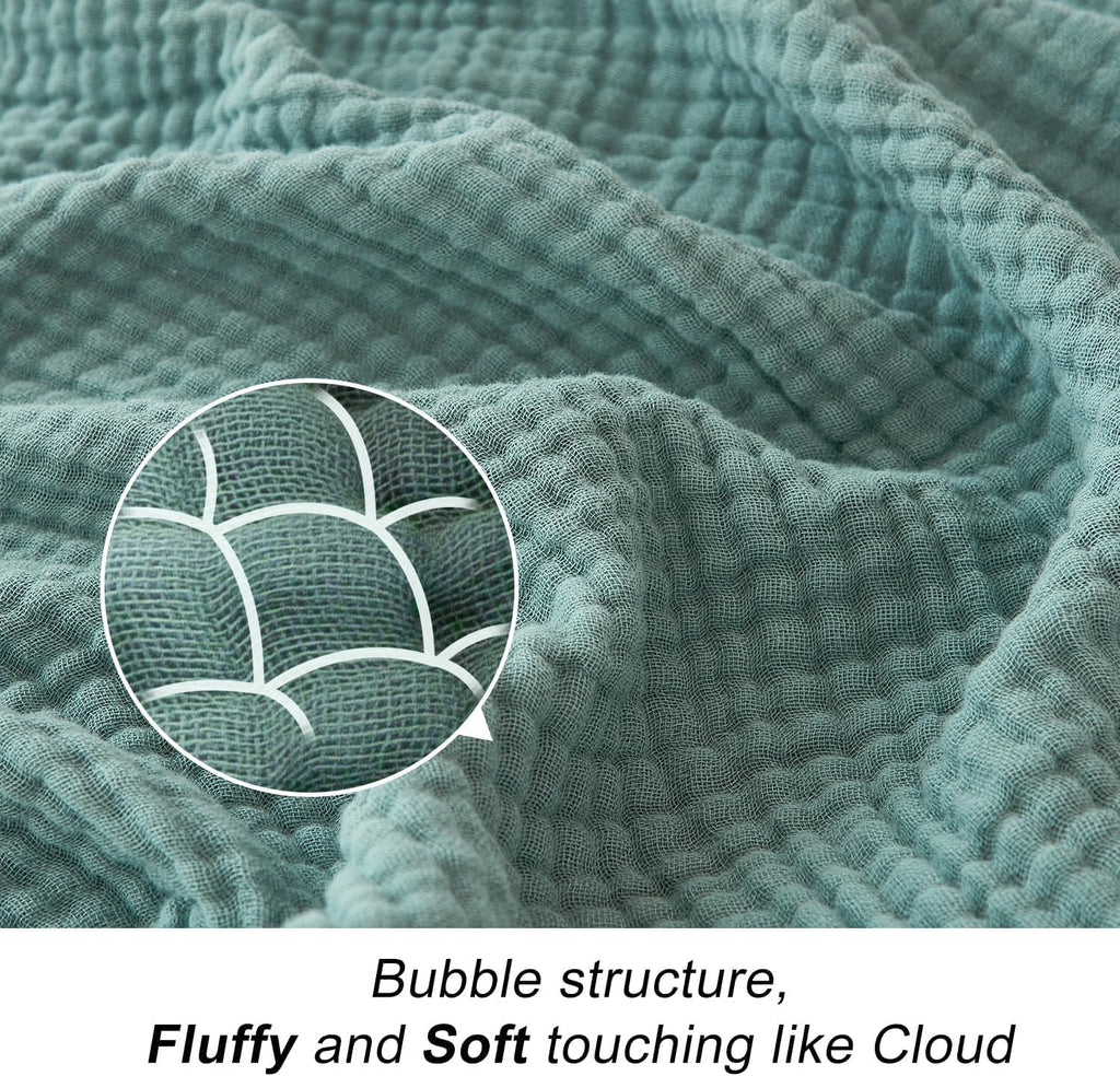 Muslin Throw Blanket for Adults 100% Cotton Blankets, 50"x71")