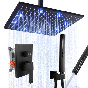 16 Inch Rainfall Shower System Ceiling Shower Head with Handheld
