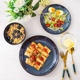 Ceramic Dinnerware Sets for 4,Stoneware Coupe Plates and Bowls Sets,Highly Chip and Crack Resistant | Dishwasher &