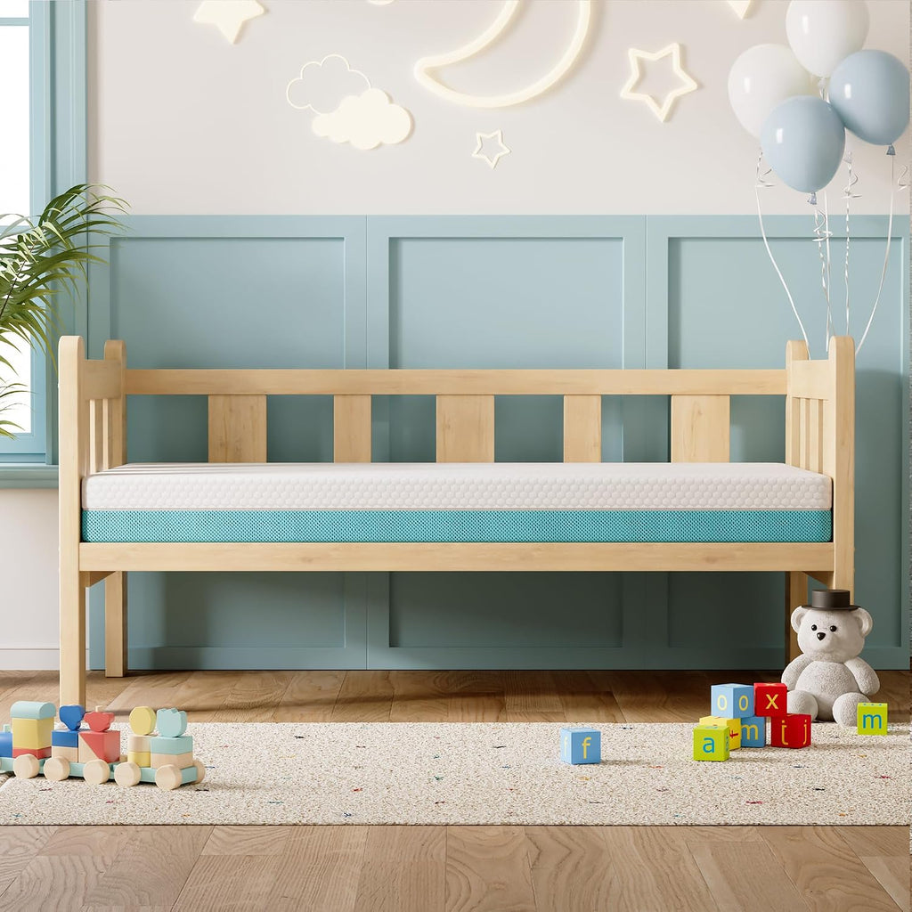 Crib Mattress, Memory Foam Toddler Mattress with Breathable Washable Cover, Standard Size Baby Mattresses for Crib: