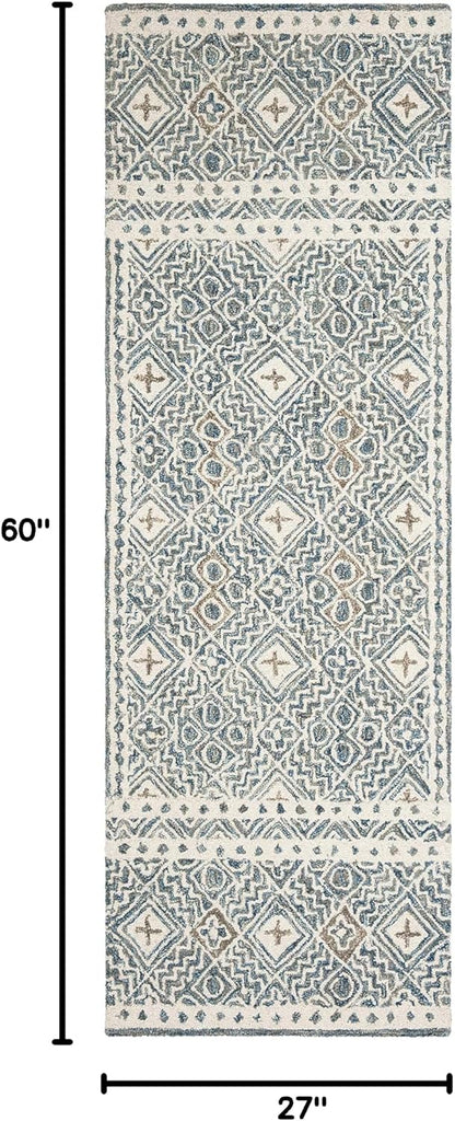Micro-Loop Collection Area Rug - 10' x 14', Grey & Ivory, Rustic Boho Design, Handmade Wool, Ideal for The Living
