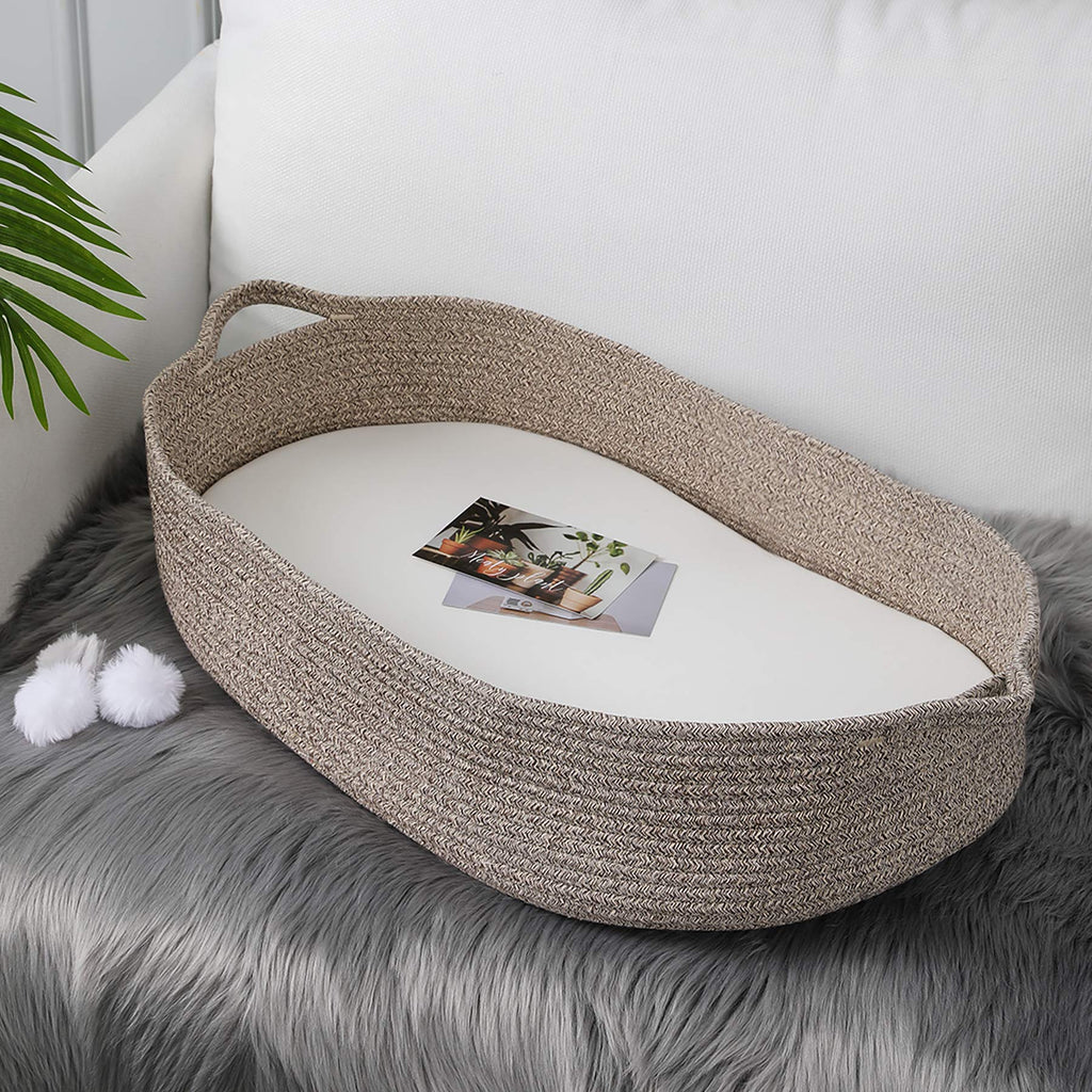 Baby Changing Basket - Moses Basket Changing Table Topper and Thick Foam Pad with Removable Cotton Mattress Cover