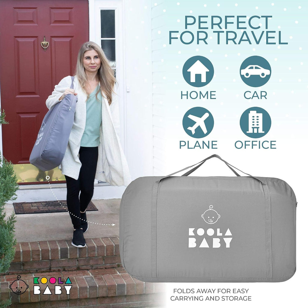 3 in 1 Baby Bassinet, Bedside Sleeper, & Playpen, Easy Folding Portable Crib (Grey)- (Bassinet)