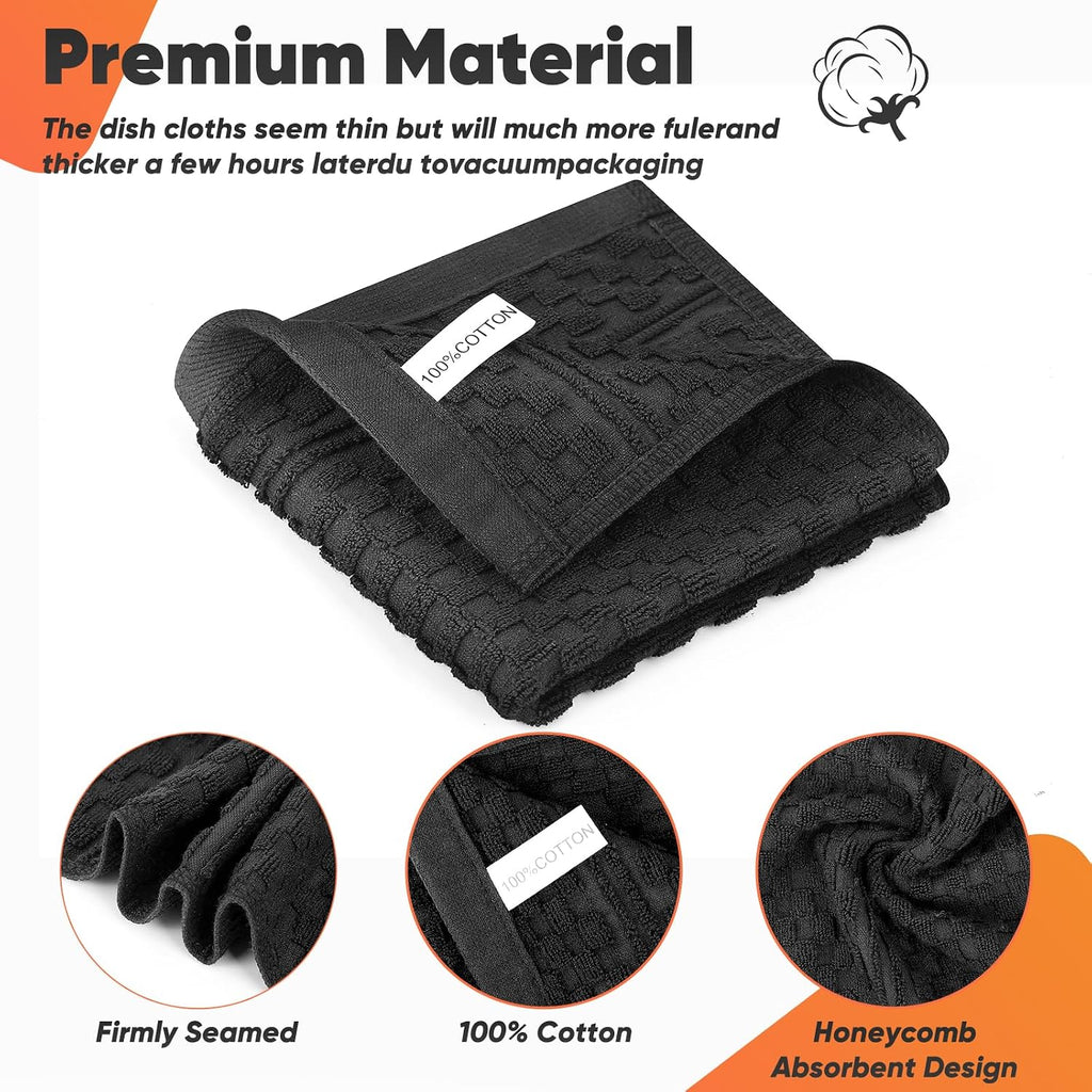 Oven Mitts Kitchen Towels and Dishcloths with Pot Holders Sets, Oven Gloves Hot Pads 500°F Heat Resistant with