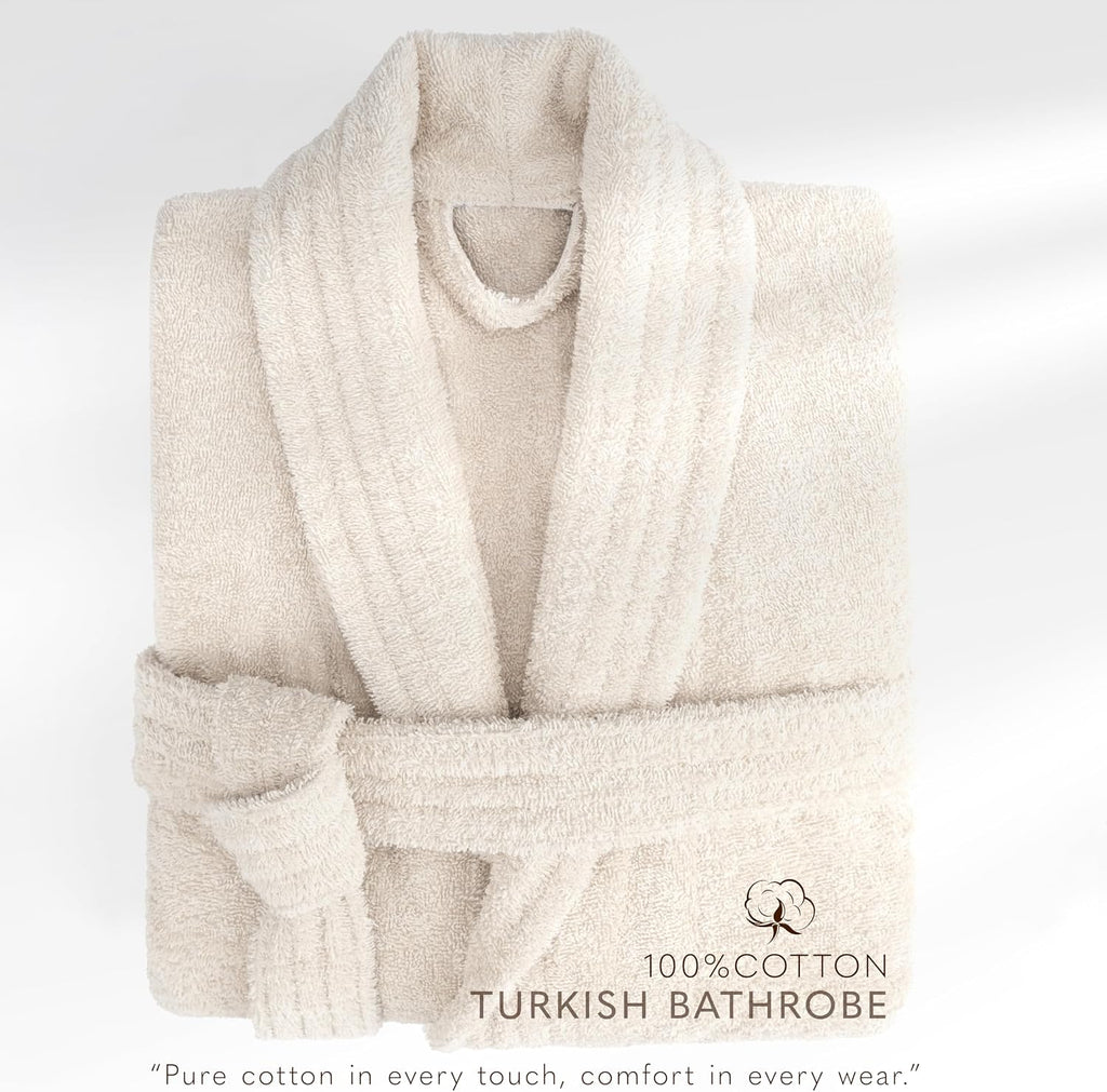 Women's 100% Cotton Terry Bathrobe - Soft, Absorbent, Quick Dry Turkish Robes for Women Quality Housecoat