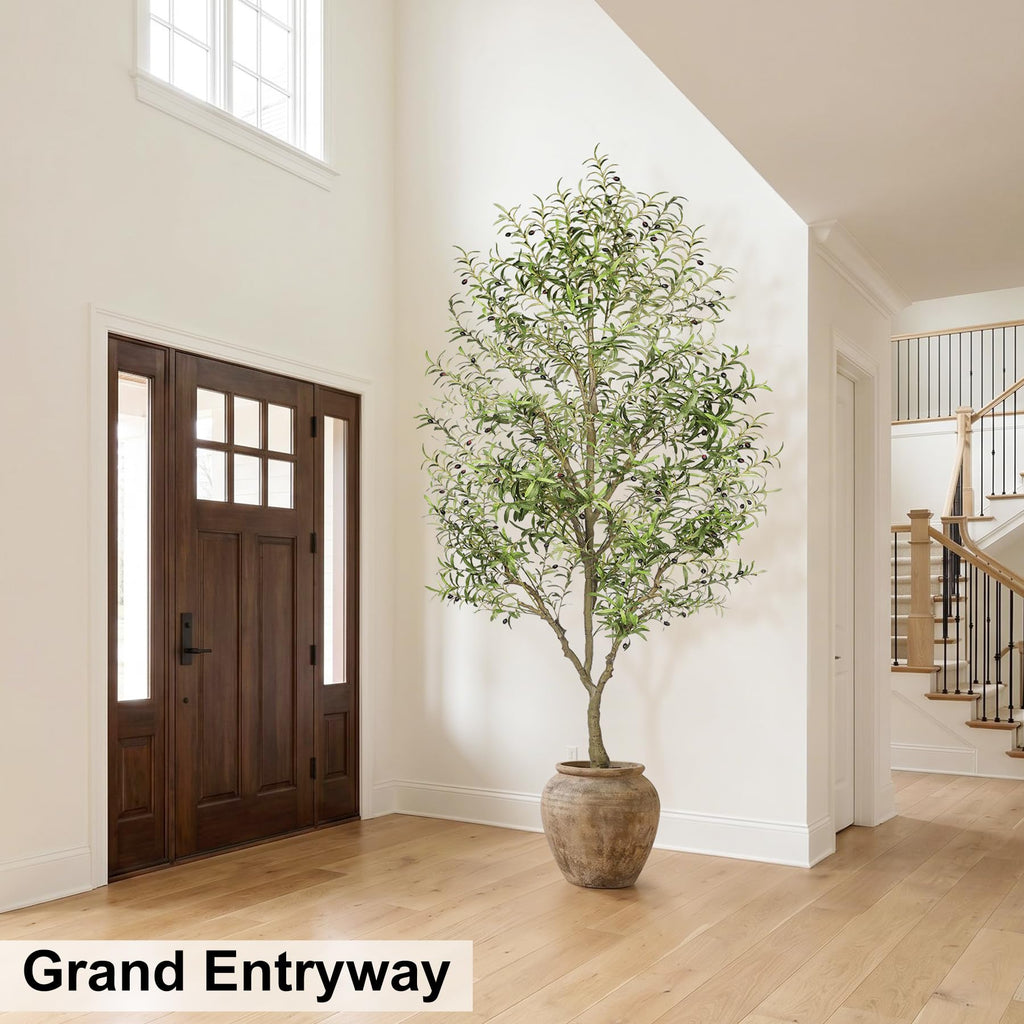 Faux Olive Tree 9ft - Artificial Olive Tree Indoor Decor