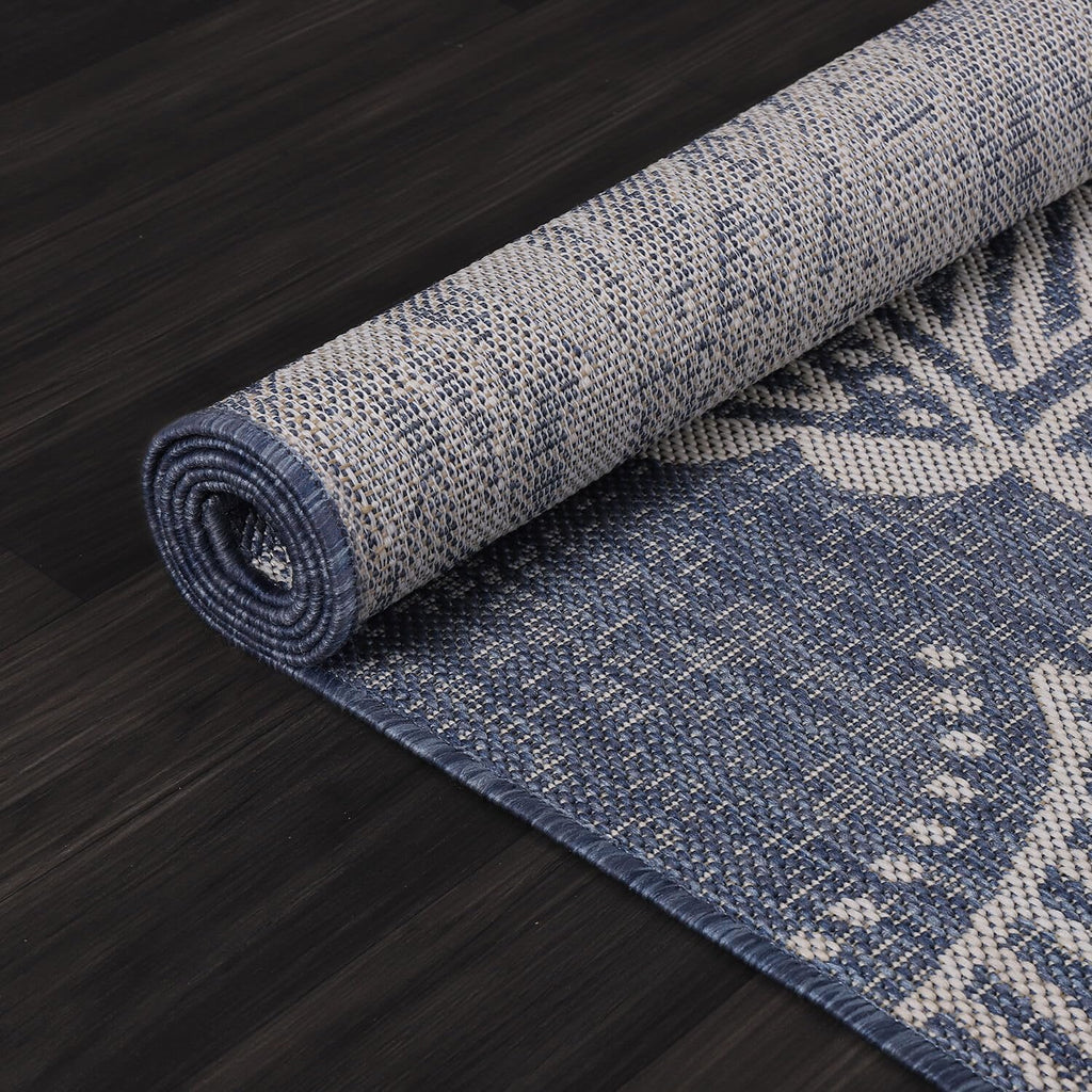 Medallion Outdoor Rug 5x7 Washable Outside Carpet for Indoor Patio Porch Waterproof Easy Cleaning No