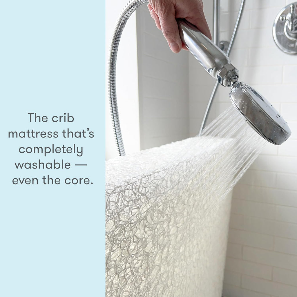 Waterproof Crib Mattress, Breathable & Washable - Grey