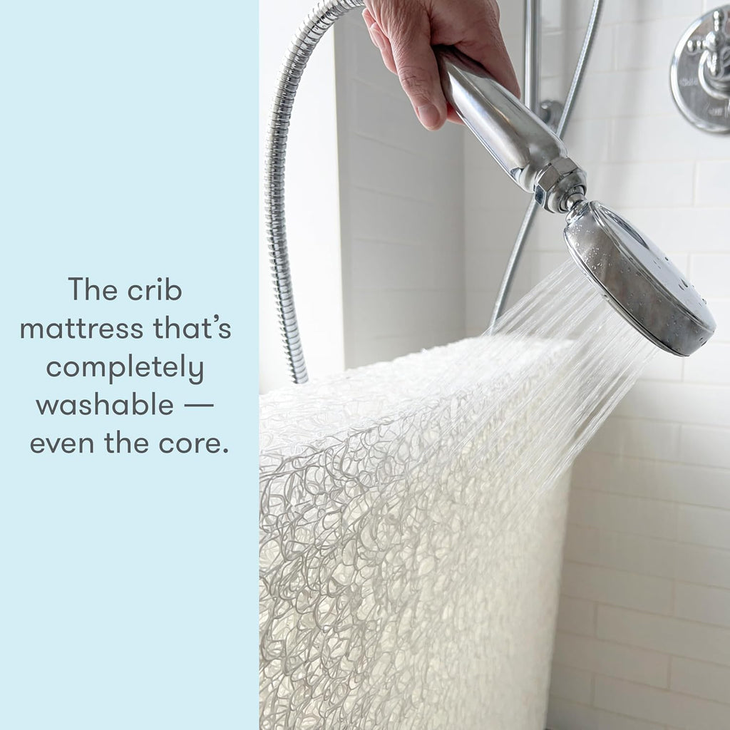 Crib Mattress & Toddler Bed, Breathable & Washable - White