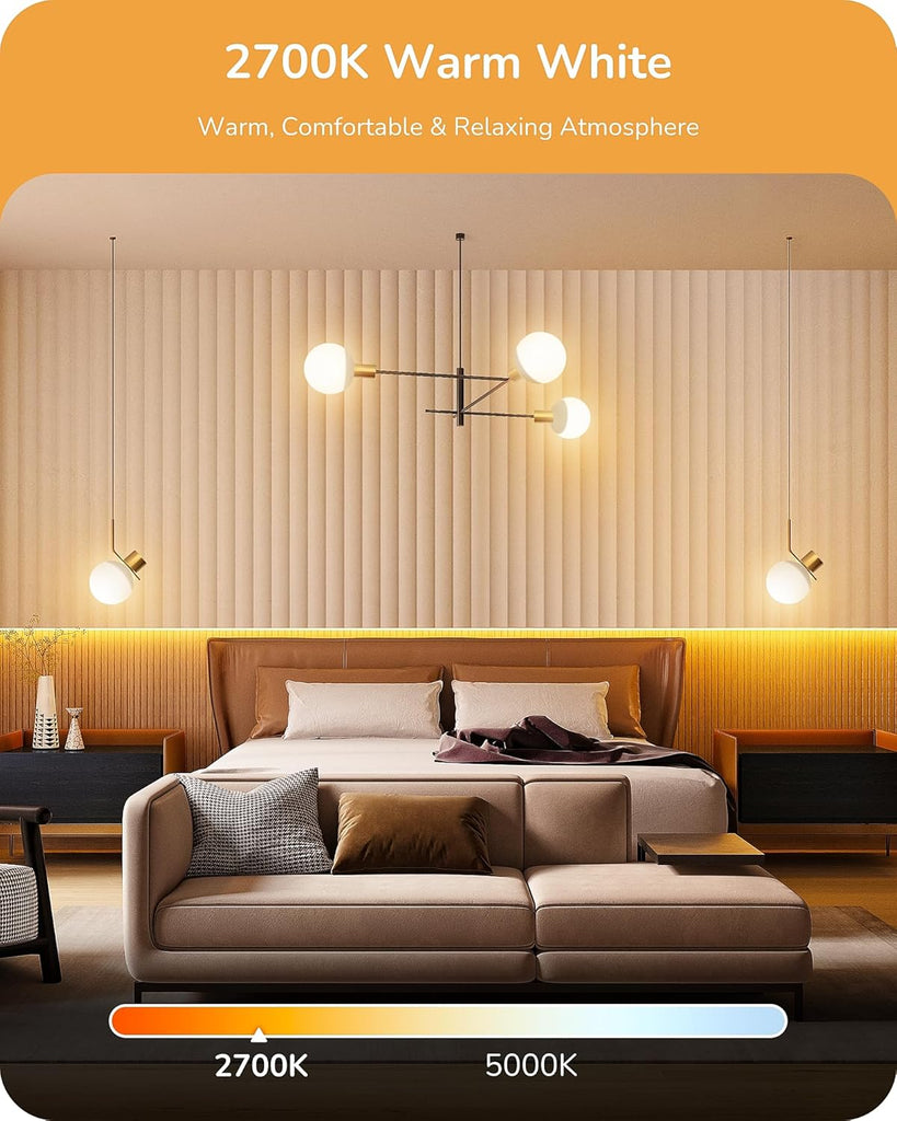 Vanity Light Bulbs, G25 LED Bathroom Light Bulbs, Globe 25 Watt Equivalent Light Bulb, CRI90+ 2700K Warm White 450LM (8 Pack)