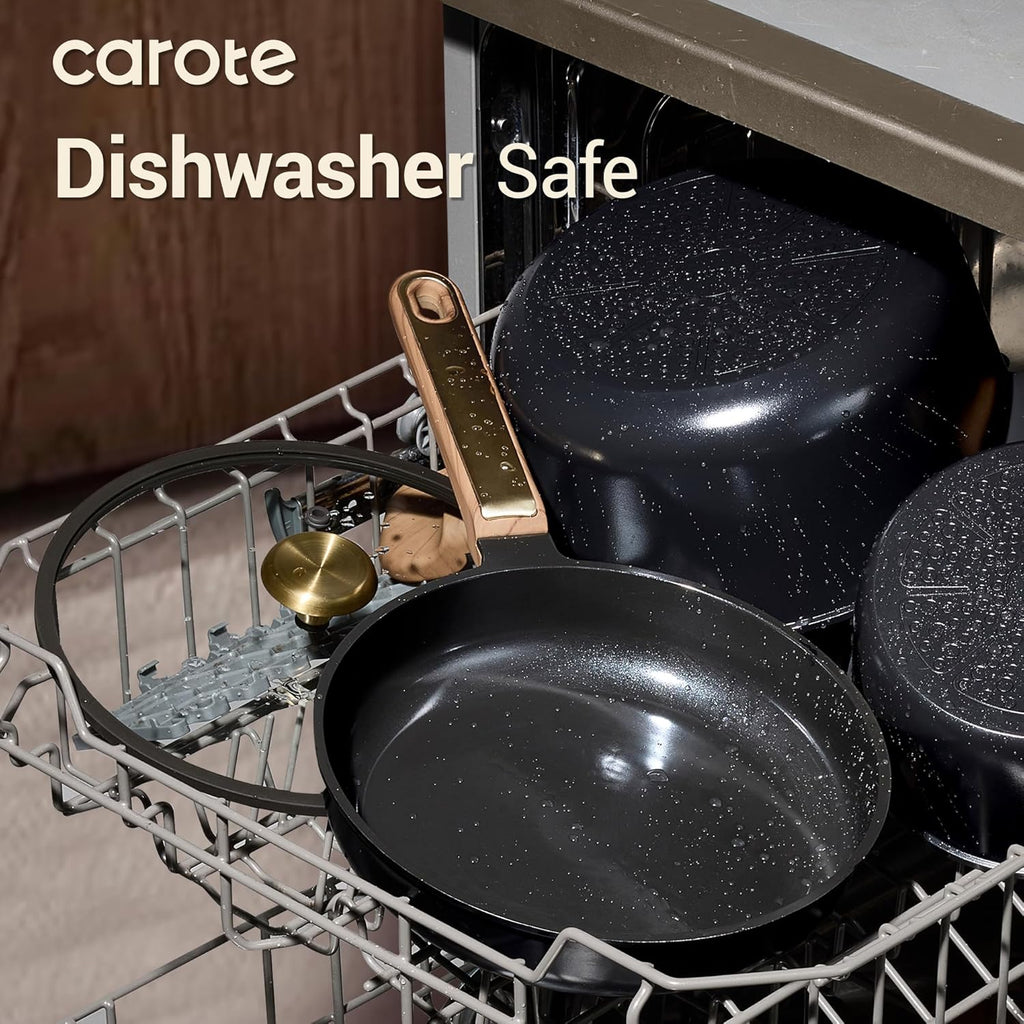 Ceramic Cookware Sets, Pots and Pans Set, 16pcs | Non-Toxic Induction Cooking Set with Silicone Lids, Dishwasher