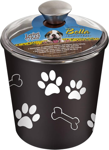Bella Dog Bowl Canister/Treat Container, Espresso
