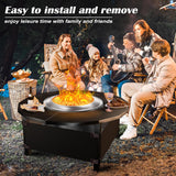 40 Inch Fire Pit Surround Tabletop - Wood Burning