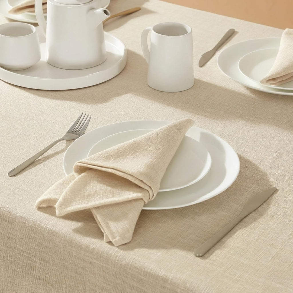Harper Luxuriously Smooth Fabric Tablecloth for Formal or Casual Dining, Holiday, Banquet, Wedding, 60" x