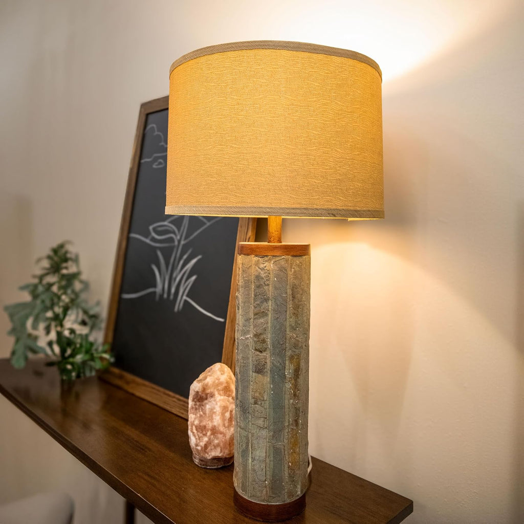 31" Modern Table Lamp with Copper Accents - Table Top Lamp