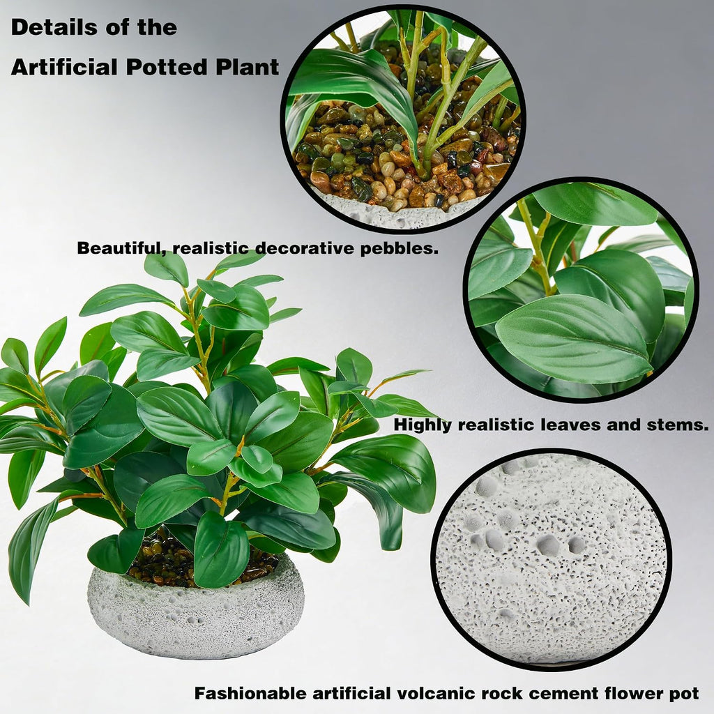Realistic Artificial Potted Plants Olive Wild Fern Berry Decor Low Maintenance Faux Greenery Indoor Fake Plants