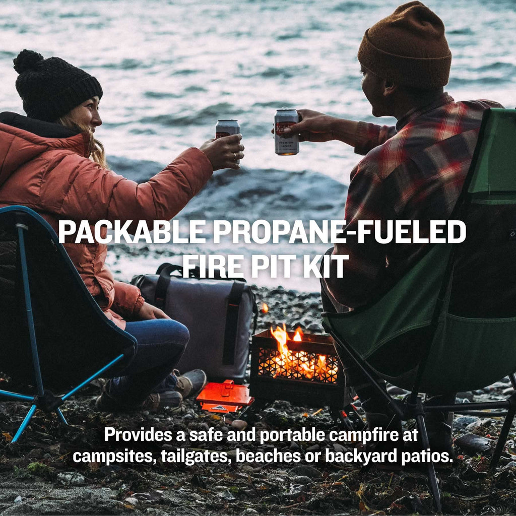 FireCan Portable Propane Fire Pit with Hose and Regulator