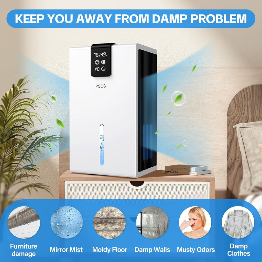 Dehumidifier, 98 OZ Water Tank, Dehumidifiers for Home