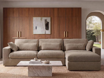 122" Oversized Modular Sectional Sofa, Boneless Couch , Modern Comfy L Shaped Cloud Couch Sectional with Movable