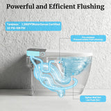 Smart Toilet with Elongated Heated Seat, Auto Flush, Manual Soft-Close Seat & Lid, Night Light