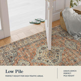 Oriental Kitchen Runners for Hallways, 2.5x10 Washable Runner Rug Non Slip, Soft Hallway Rug Distres