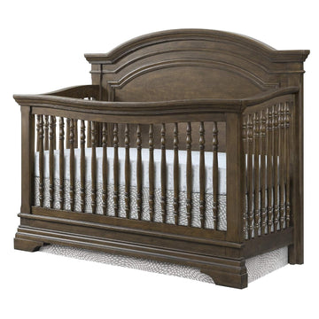 Design Olivia Arch Paneled 4 in 1 Convertible Crib, Brushed Rosewood