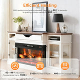 28 Inch 3-Sided Glass Electric Fireplace Insert, Electric Fireplace Heater with Remote Control