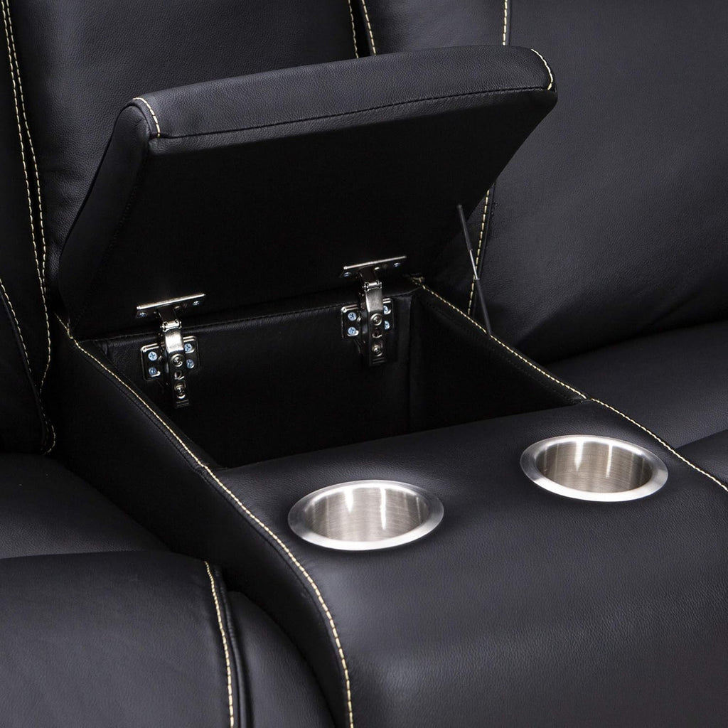 Colosseum Big & Tall Home Theater Seating - Living Room - Italian Leather - Power Recline, Headrests, and Lumbar