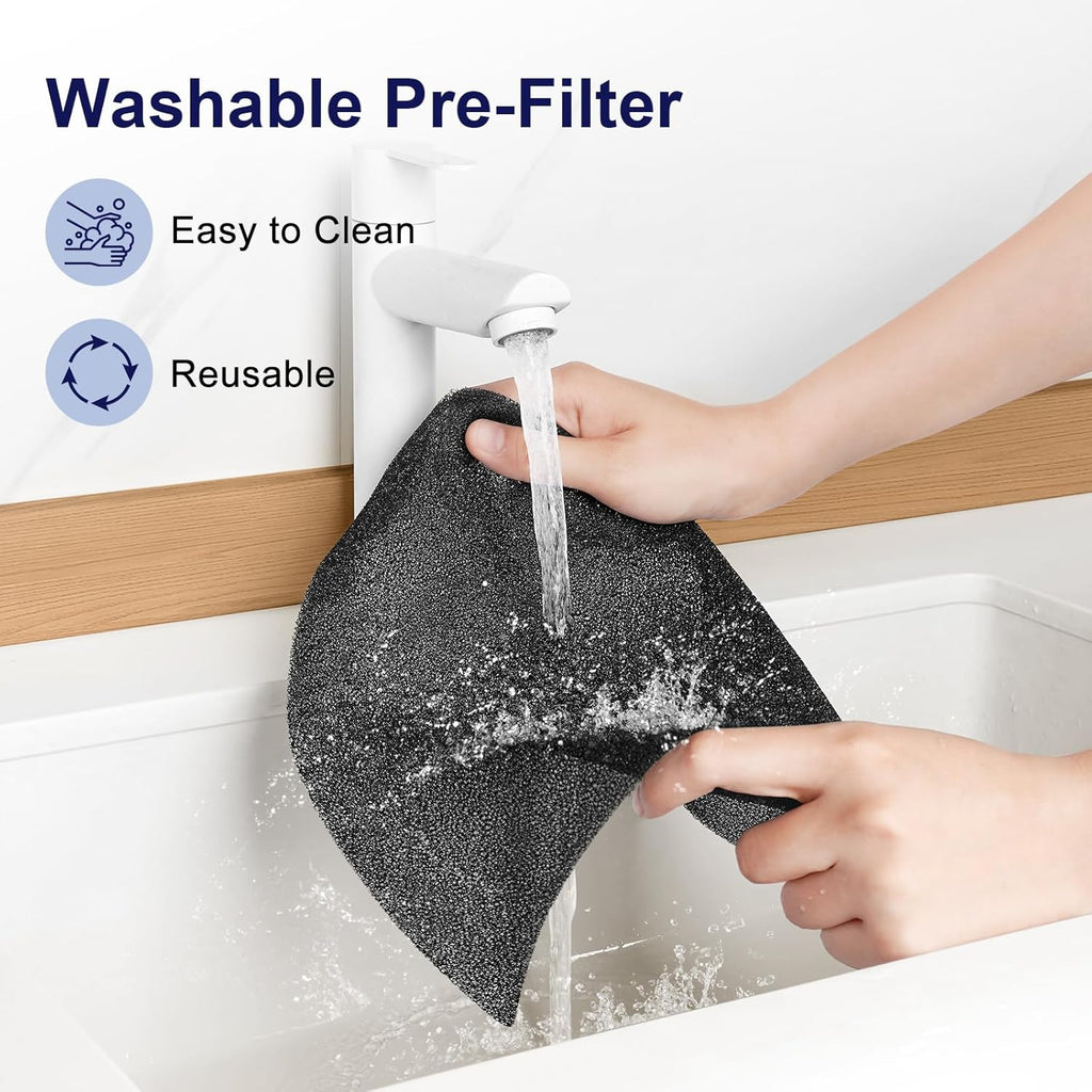 Air Purifier Large Room, HEPA Air Purifiers for Home Pets Hair with Washable Filter, Air Cleaner for