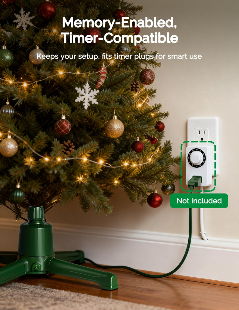 Musical Rotating Christmas Tree Stand with Remote for 9ft Trees