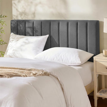Upholstered King Headboard - Easy Assemble Channel Stitched Headboard King Bed - Wall Mounted Headboards with 3D