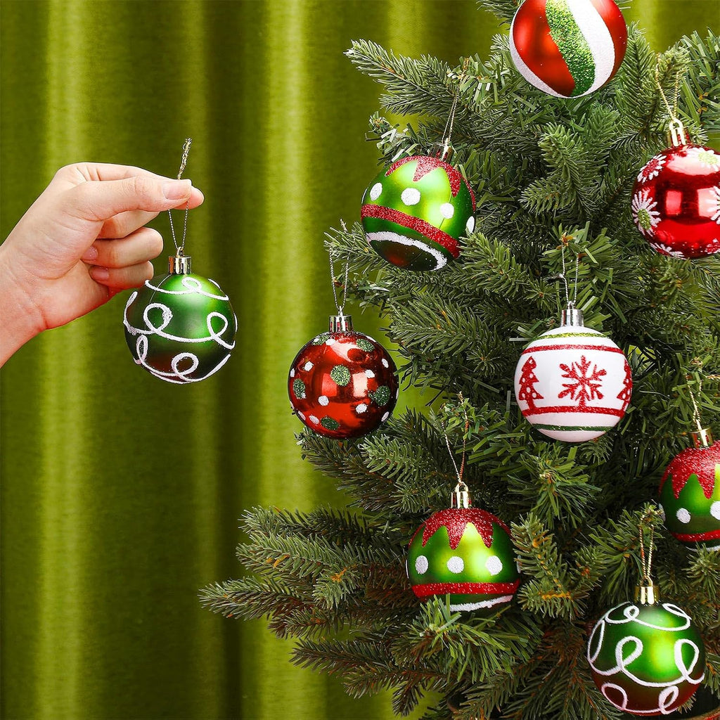 Christmas Balls Shatterproof Ornaments 2.4 Inch,Classic - Set of 30