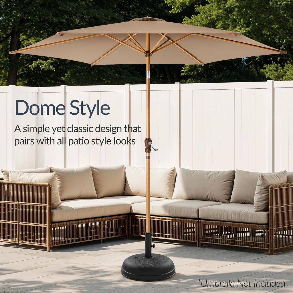Fillable Umbrella Base Stand Round Dome Plastic Patio Umbrella Base Stand, Pole Holder w/ 55lbs Weight Capacity