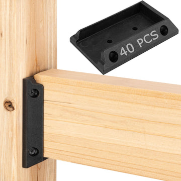 40pcs Deck Railing Bracket Connectors for 2x4, Deck Railing Kit Durable PP Plastic, Brackets for Connection of Wooden