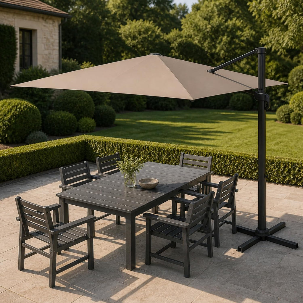 10' X 10' Cantilever Patio Umbrella with Double Top Vent