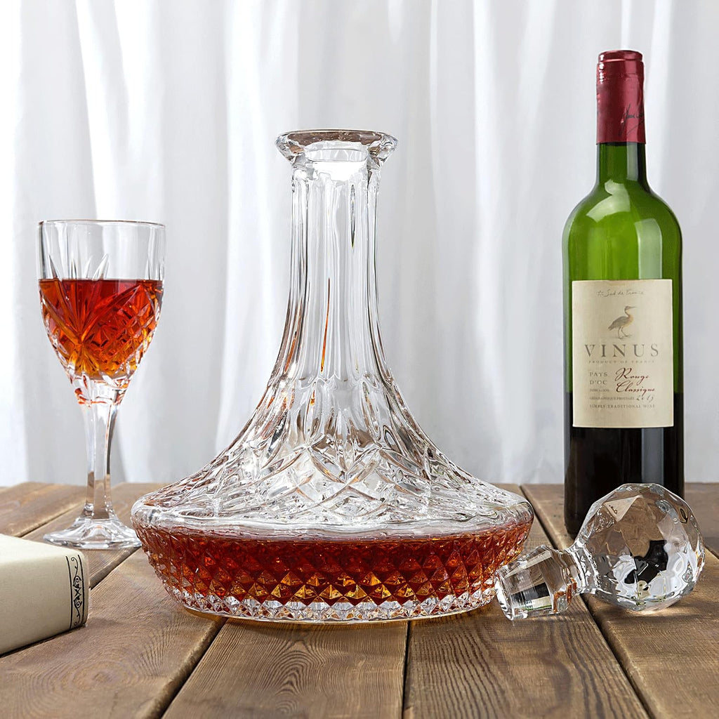 Wine Decanter Carafe Crystal Liquor Wine Pitcher with Stopper