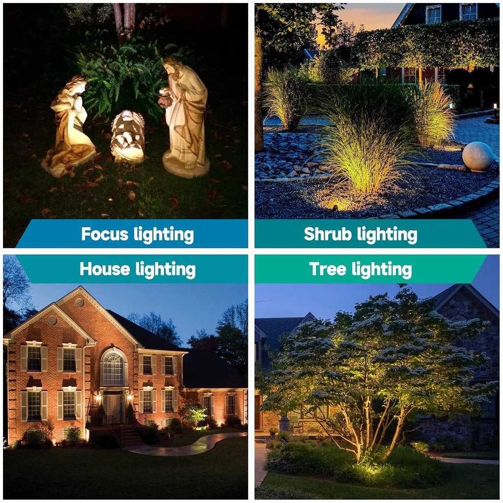 Solid Brass Outdoor Landscape Spotlight, 12V LED Low Voltage Spot Light for Garden and Yard Uplighting, Classic