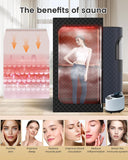 Portable Infrared Sauna Box for Home, 5-Layer Waterproof, XL Steamer, Folding Chair, Steam Sauna Tent for Steam Detox Relaxation Spa, Indoor & Outdoor (Black) A129-B0F8QRGW67