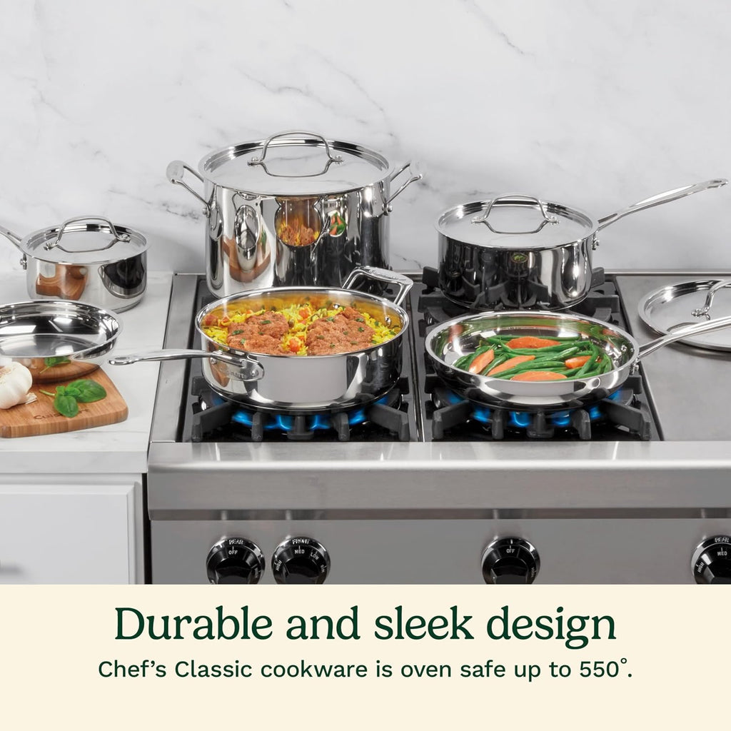 77-10P1 10-Piece Chef's-Classic-Stainless Collection, Cookware Set